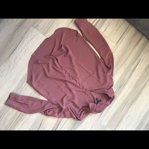 Mauve button up office shirt